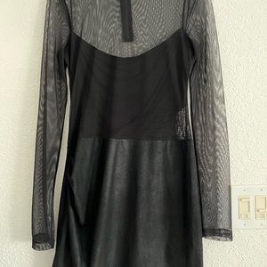BCBG MAXAZRIA Black Mesh Dress